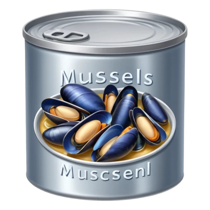 a can of mussels sticker