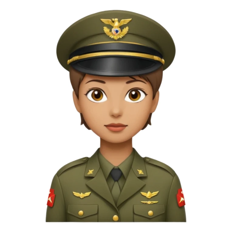 female soldier hair style with out cap sticker