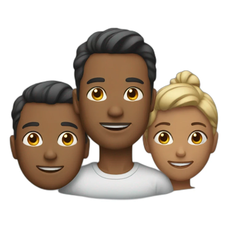 1 Man, 1 Woman and 3 Boys sticker