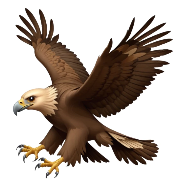 vulture fighting a hawk but cartoonsiha and the vulture and hawk should look distinct from one another sticker