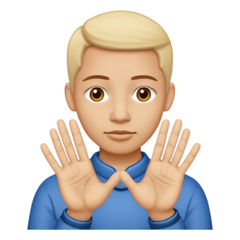 Manos con el dedo del medio y el anular cursados sticker