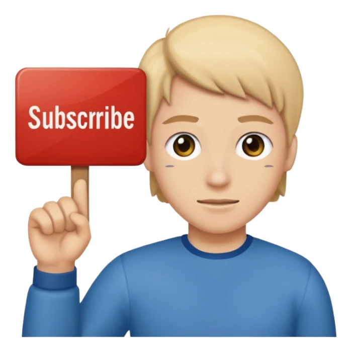 Somebody holding a sign say subscribe to Zylergaming sticker