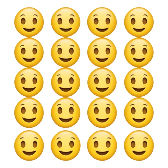 multiple smiling emojis in a 3x3 grid sticker