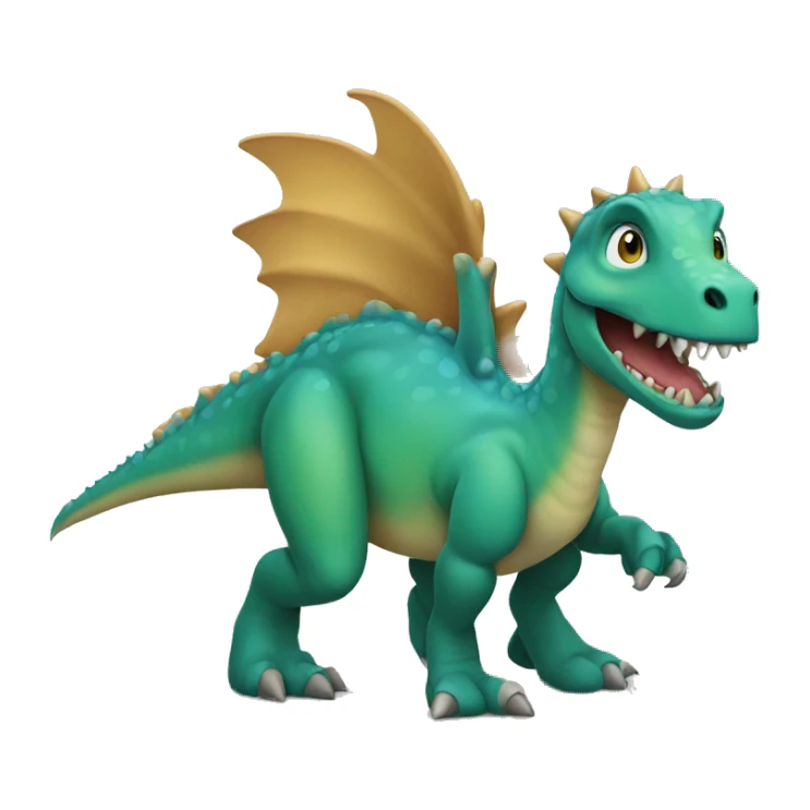 Dinosaur named Drachen. Guy - a mixture of dinosaur and dragon. Blonde with blue eyes. sticker