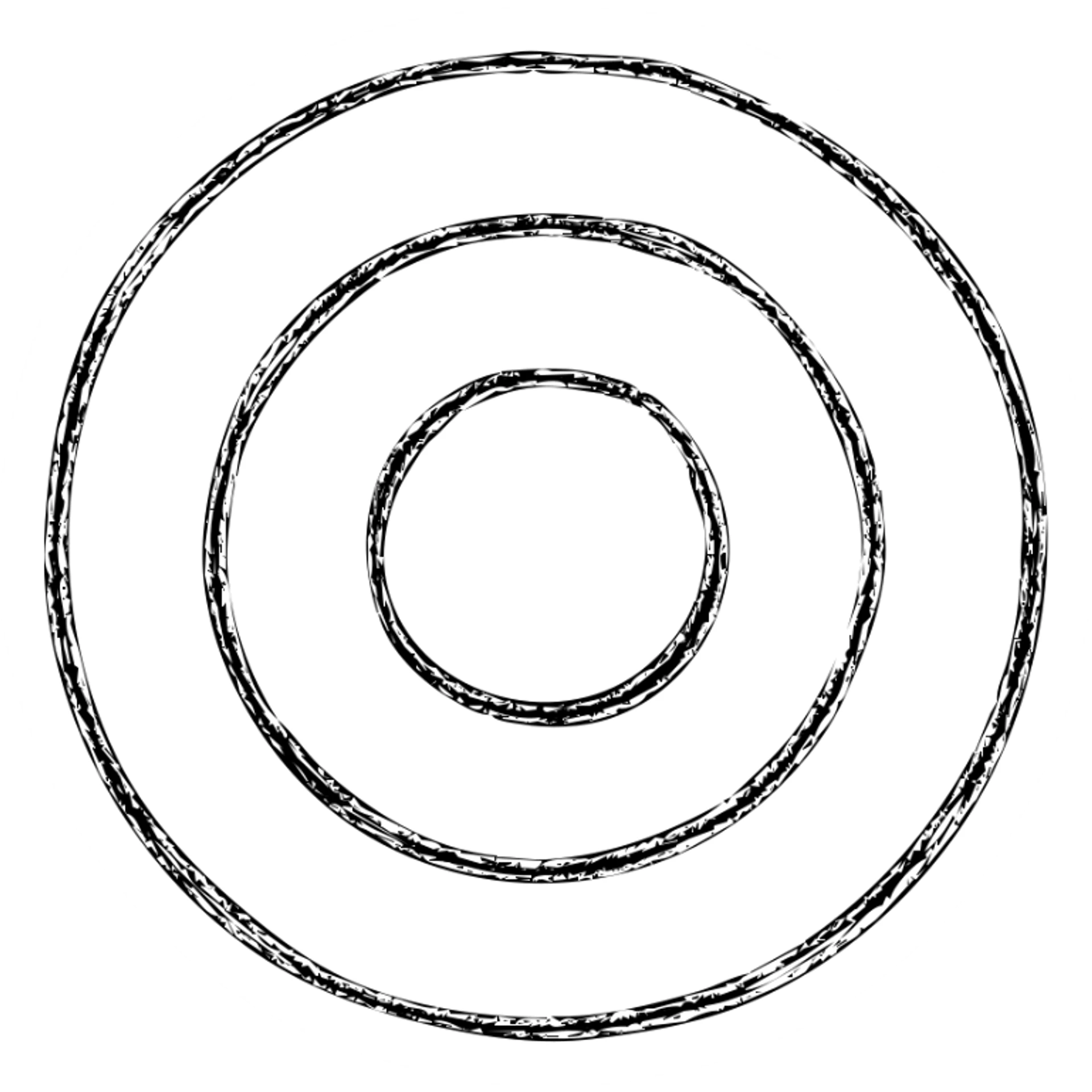 British Air Force WW2 roundel, hand-drawn outlined icon, sketchy look sticker