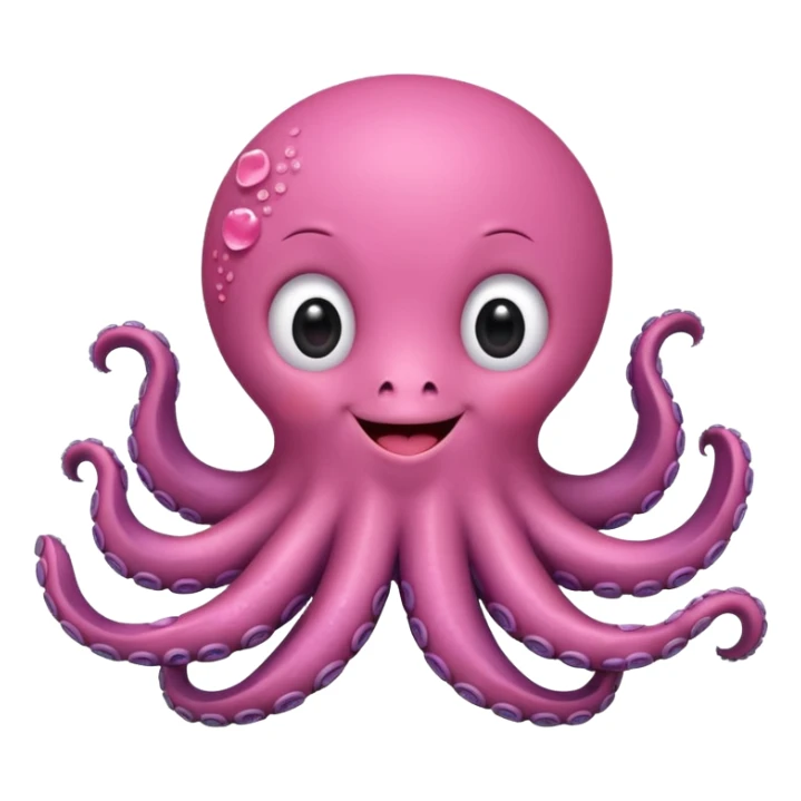 cute octopus with heart shapes, expressing love sticker