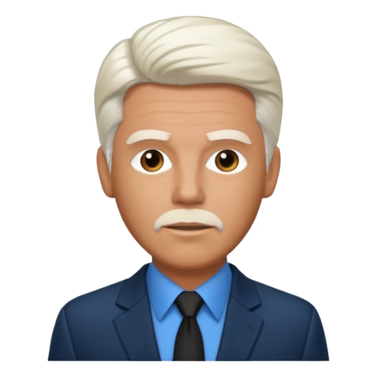 Michael McDonald with blue shirt, black suit jacket sticker