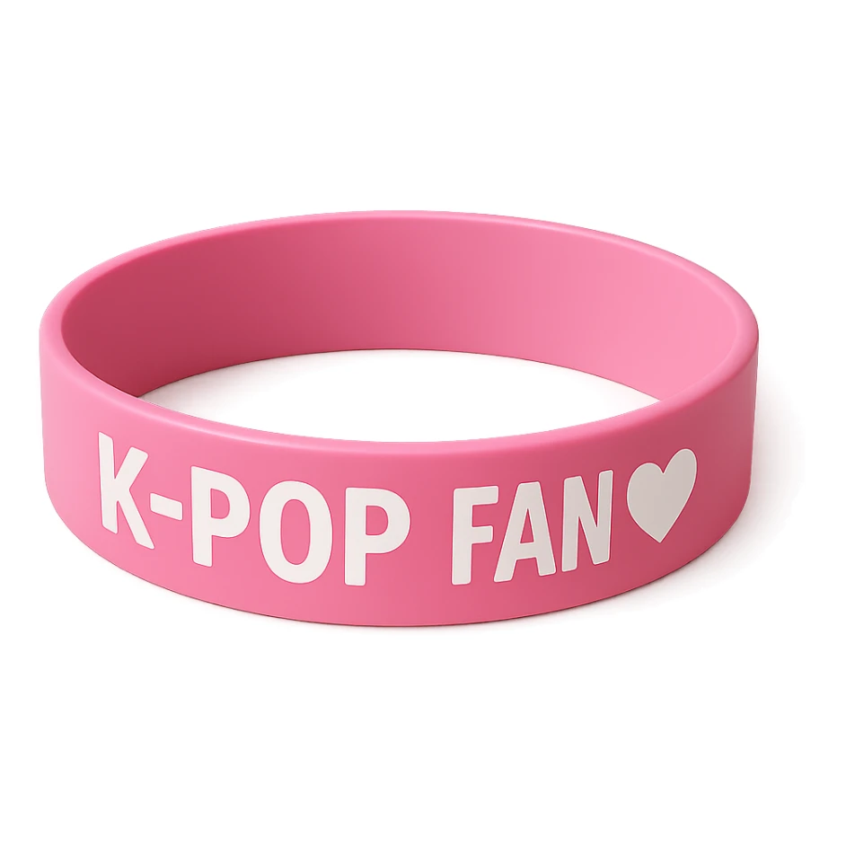 kpop fan wristband, no background sticker