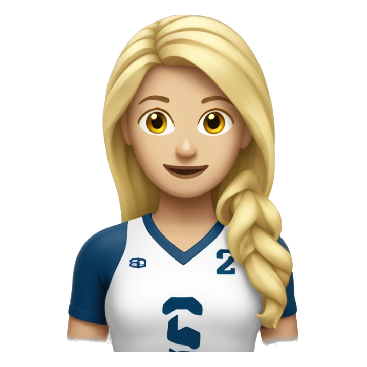 blonde volleyball girl sticker