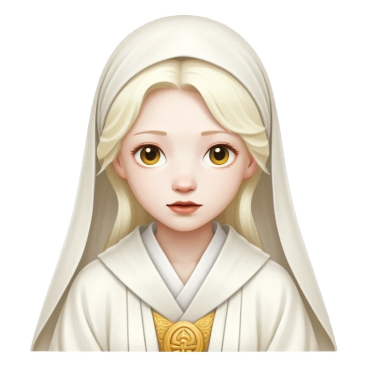 an albino shrine maiden sticker
