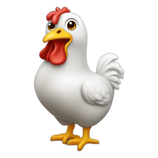 Nugget de poulet avec un visage qui fait du rodéo sur du cheval sticker