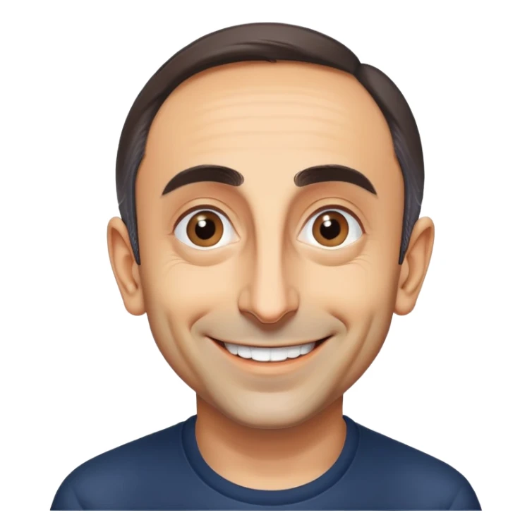 portrait of Eric Zemmour, smiling sticker