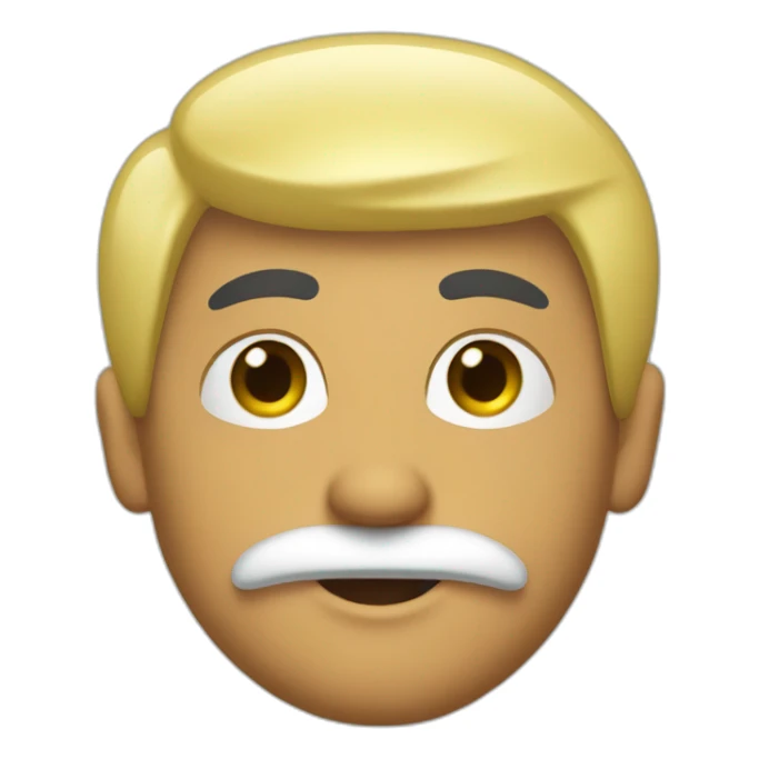 carlos patinha wth a blonde moustache sticker