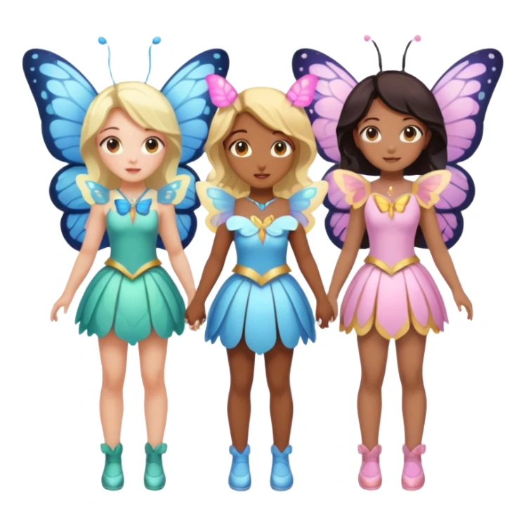 10 Magical Girls With Butterfly Wings sticker