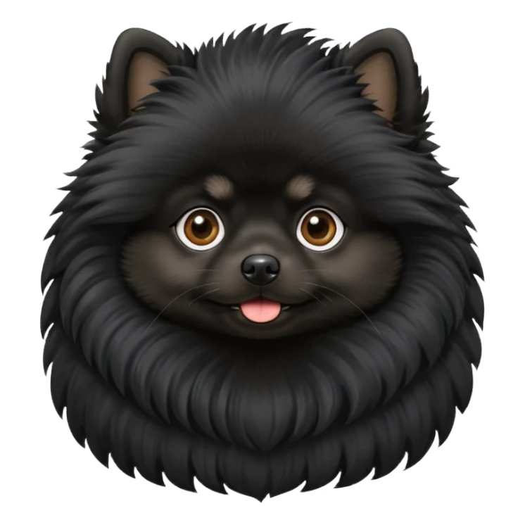 Dog black Pomeranian  sticker