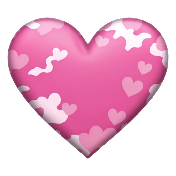 Pink heart with pink camo in the middle sticker