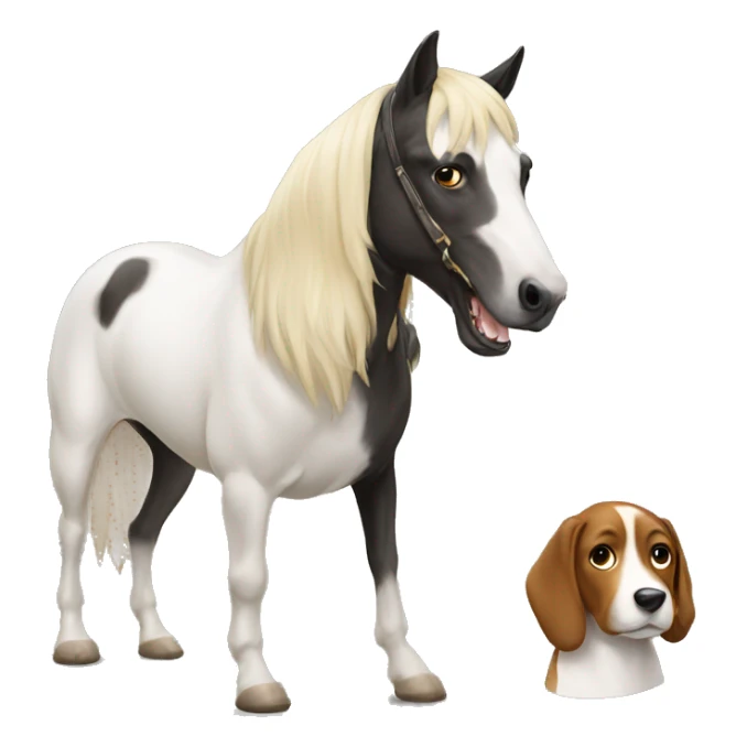 DOG AND HORSE  sticker