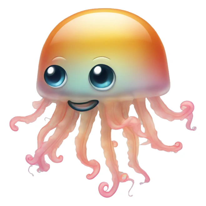 smiling jellyfish sticker