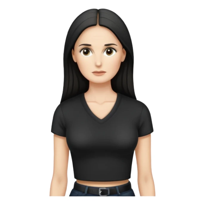 Demi Moore serious up to the waist sticker