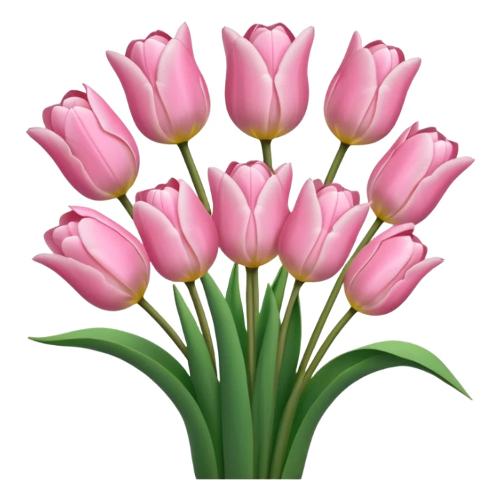 A bunch of light pink tulips sticker