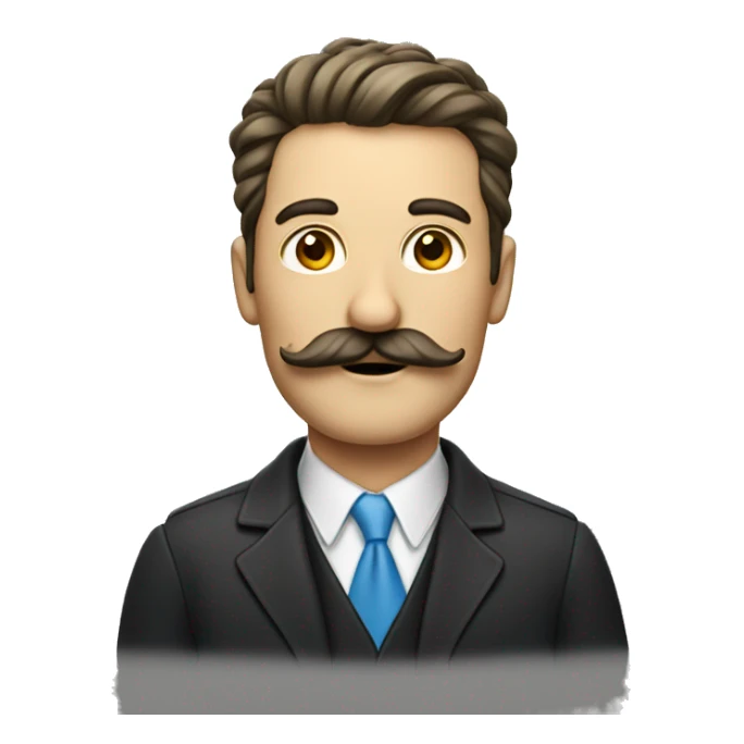 Un homme avec une moustache rectangulaire  sticker