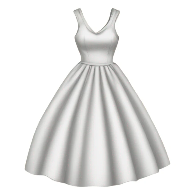 drawing of a dress on a paper sticker