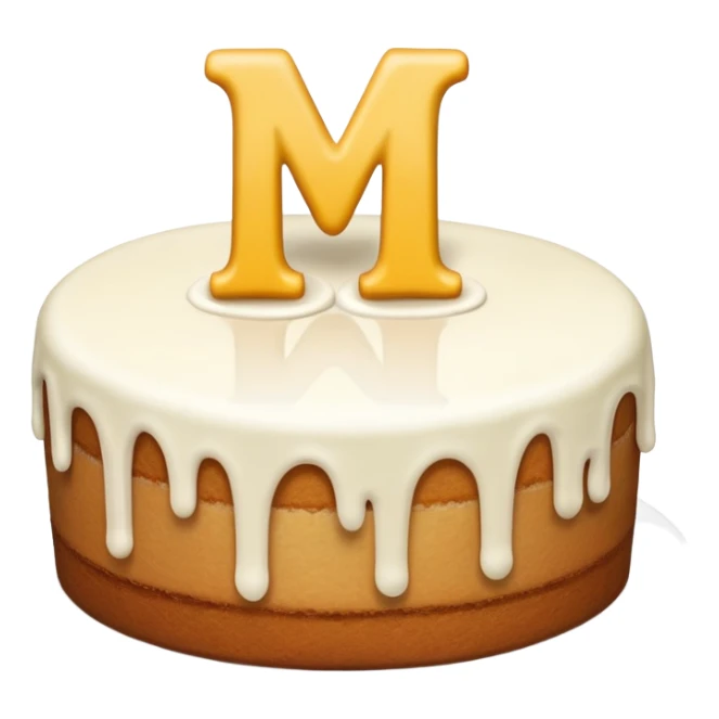 I want a cake with the letters: M & H on it  sticker