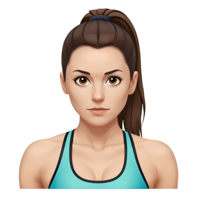 Melanie chisholm with a high ponytail wearing sports bra sticker