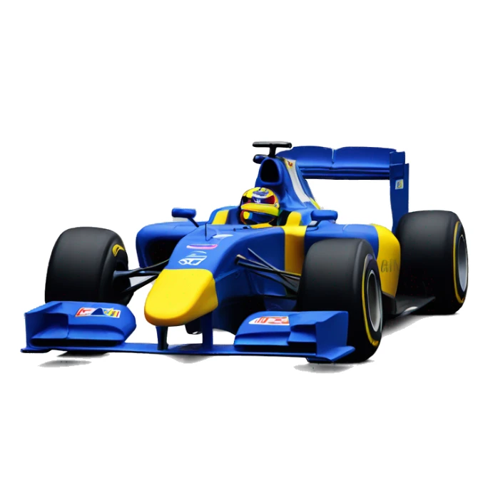 Renault f1 car 2010 blue and yelow n sticker