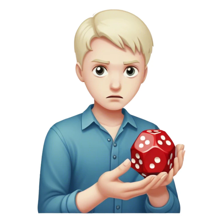 A die 6 sided as a risk the boardgame player who just got a horrible roll sticker