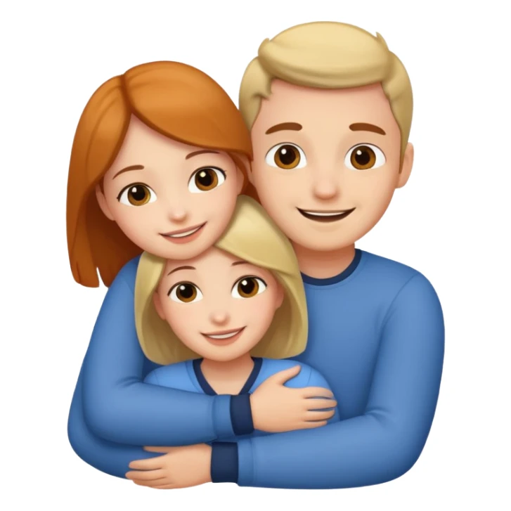 girl with normal girl size boobs hugging two guys sticker