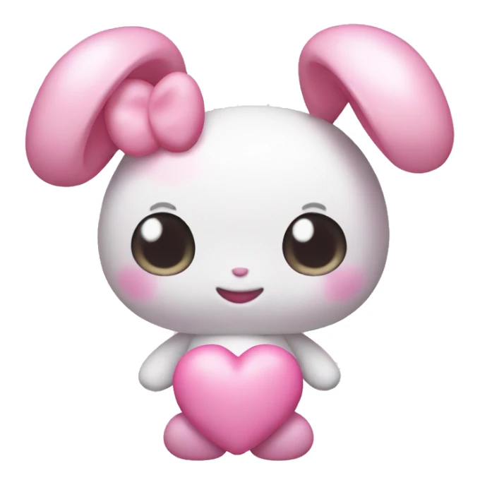 my melody with a pink heart sticker