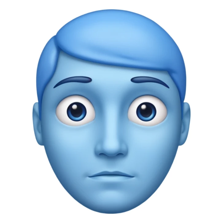 blue face  sticker