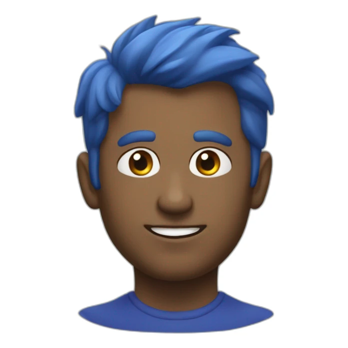 Homme chauve aux yeux bleus sticker
