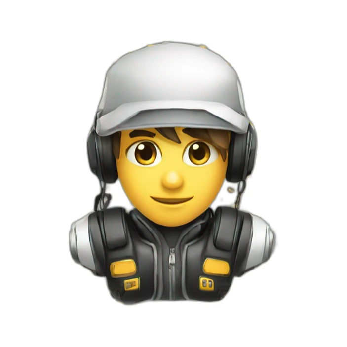 jeune gamer avec un casque micro, une casquette sticker