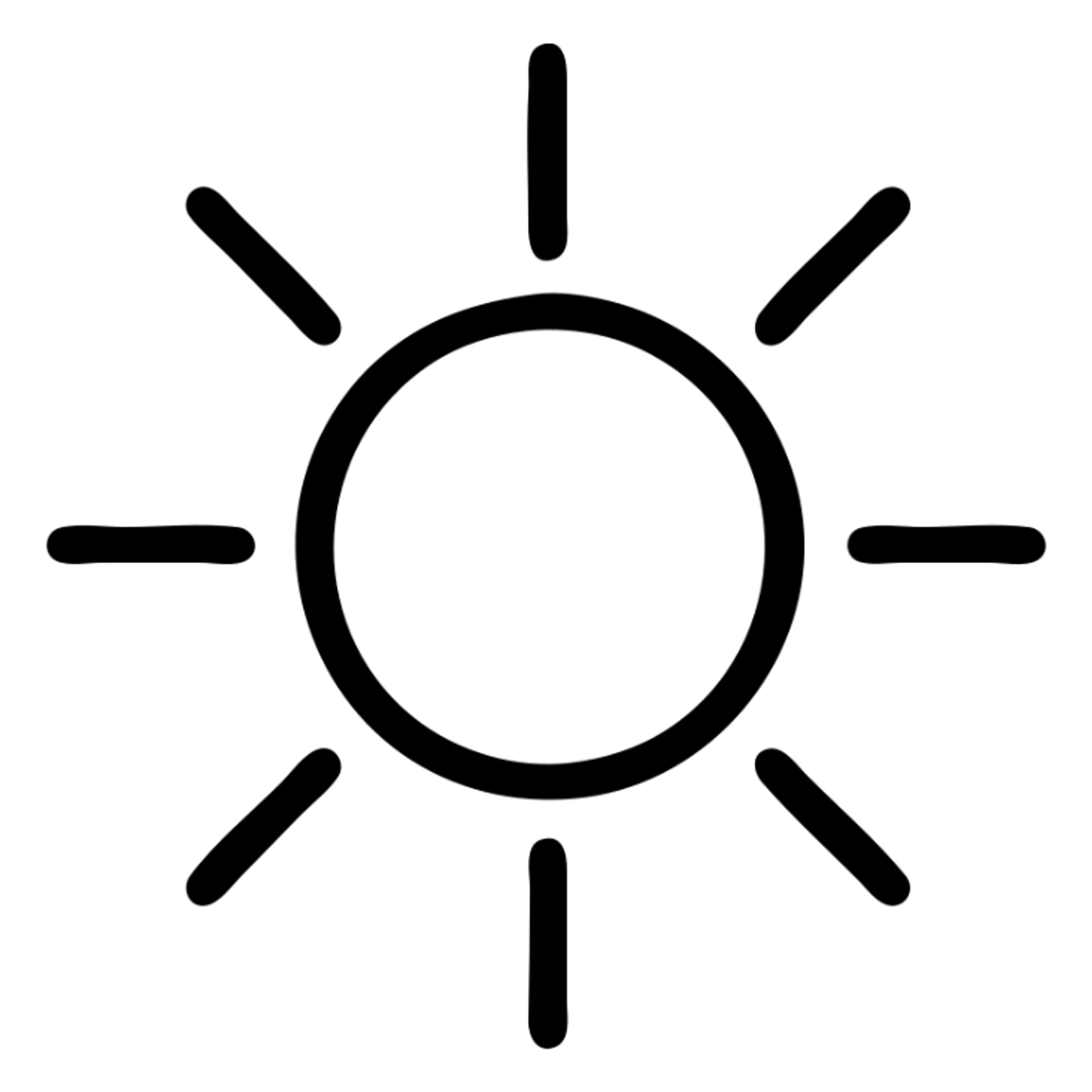 простое иконографичное солнце, минимализм sticker