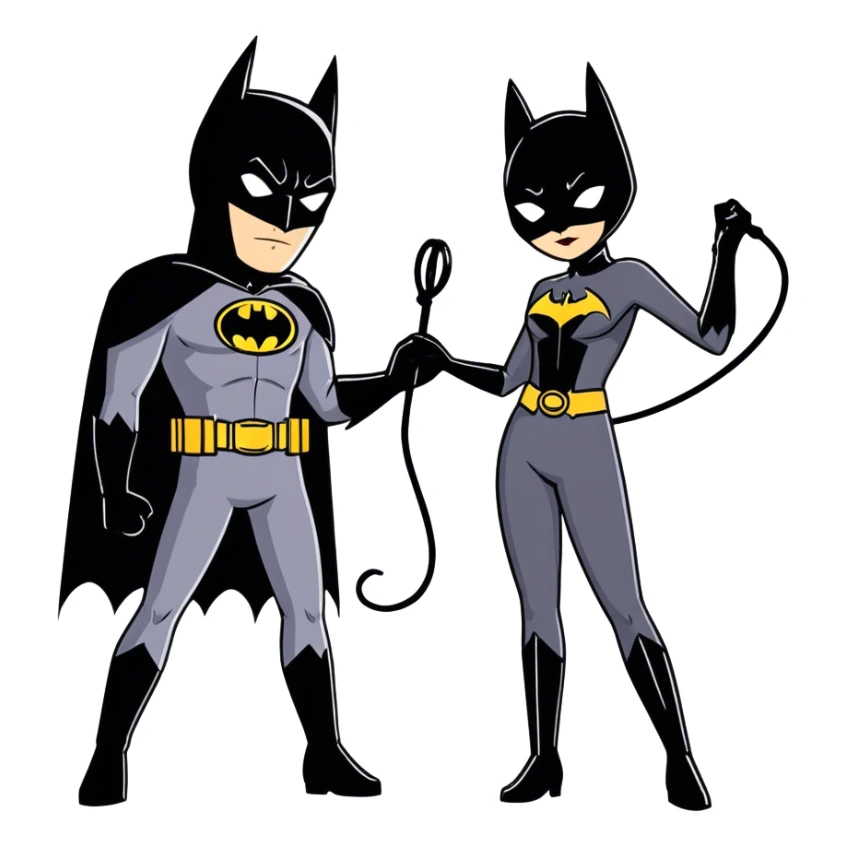 Batman and catwoman sticker