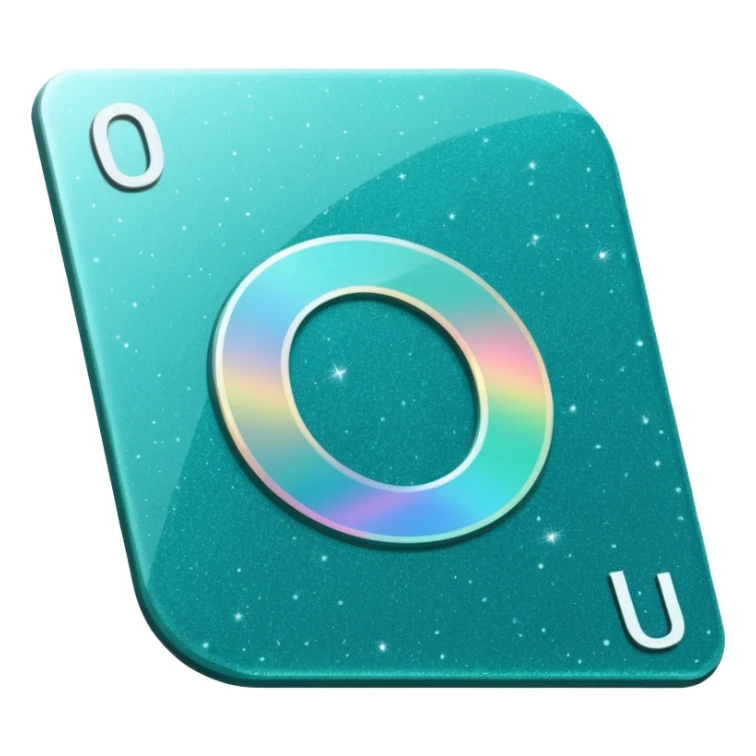 Teal Glittery uno reverse card that says no u in the middle sticker