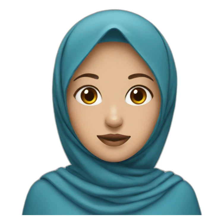 Girl with blue hijab sticker