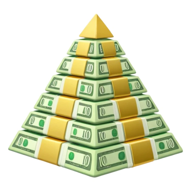 PIRAMID OF BANKNOTES sticker