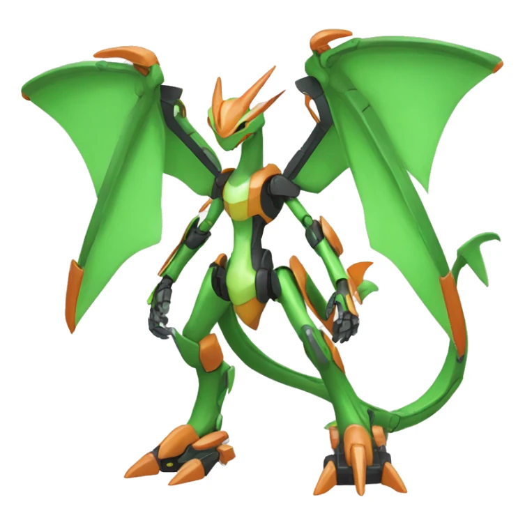 Mechanical Flygon-Scyther-Charizard-raptor-Medabot-Mecha full body sticker