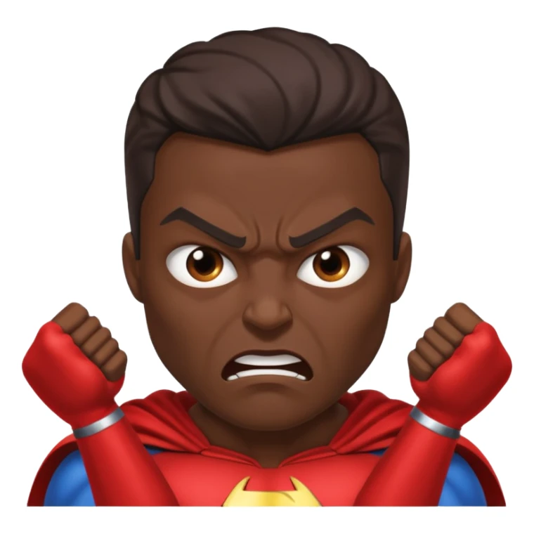 superhero showing Anger - strong feeling of displeasure or hostility sticker