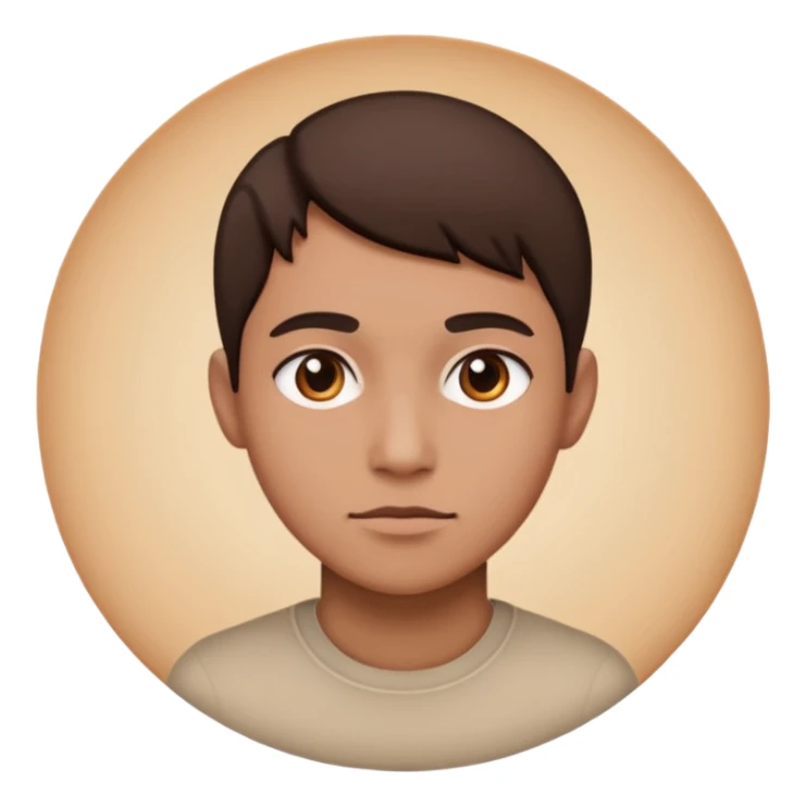 une personne de face avec des detail dans un rond  sticker