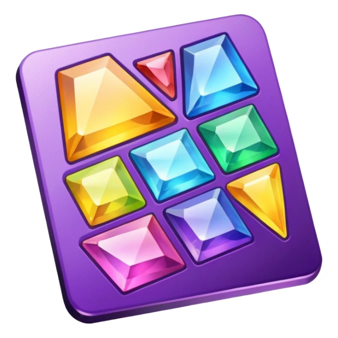 rainbow palette diagonal icon gem combination from purple to yellow diagonal to bottom right sticker