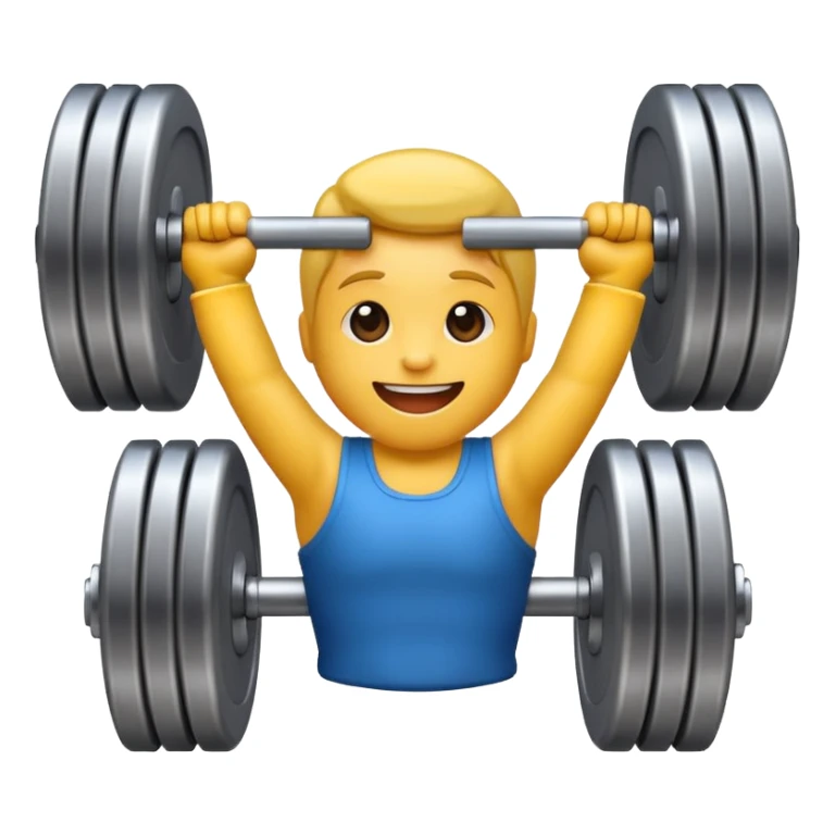 dumbbell, strength, cheerful gym emoji sticker