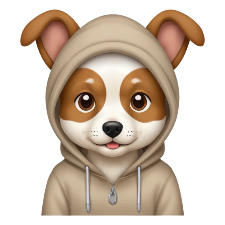 Dog whereing hoodie sticker