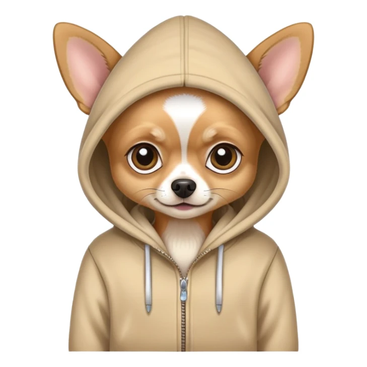 Chihuahua wearing a hoodie  sticker