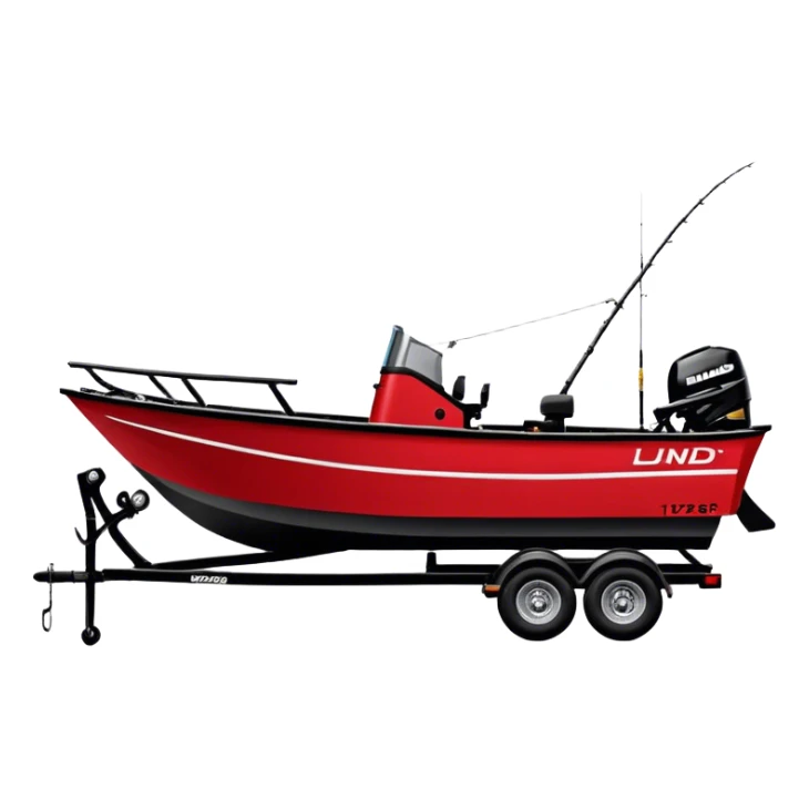Fishing Boat - Lund 1775 Crossover XS (Model Year: 2022) (Iconic colour: Red with black trim) sticker