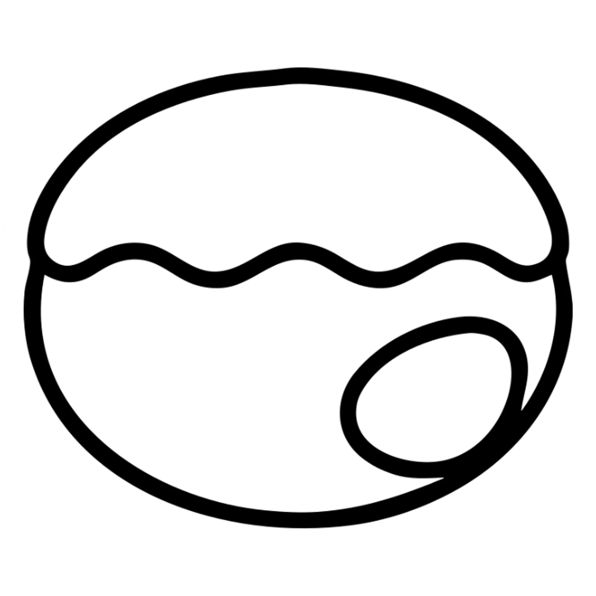 Boston cream donut with chocolate glaze and custard filling sticker