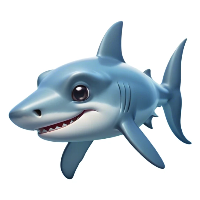 Cinematic Cute Hammerhead Shark Portrait Emoji, Head tilted playfully and inquisitively, with a charming, distinctive hammer-shaped head and wide, expressive eyes on either side, a sleek, smooth body accented by gentle fin curves, Simplified yet irresistibly adorable features, highly detailed, glowing with a soft, inviting ocean glow, high shine, affectionate and lively, stylized with a touch of whimsical marine charm, soft glowing outline, capturing the essence of a mischievous yet endearing hammerhead that seems as if it could swim out of the screen into your heart! sticker